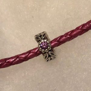 Pandora spacer, purple cz